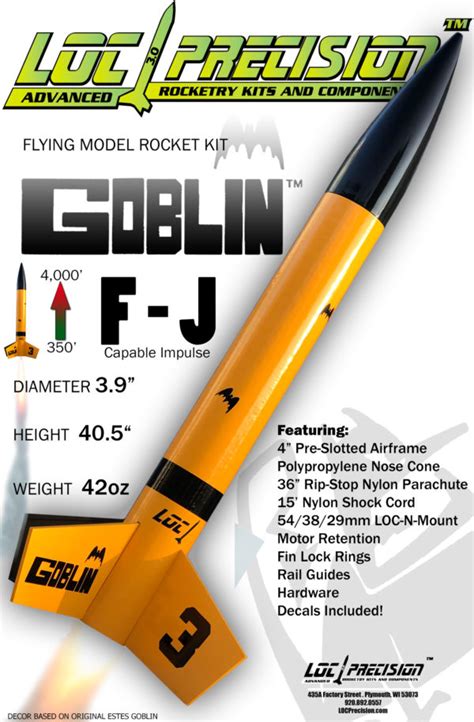 loc precision|4 diameter model rocket kits.